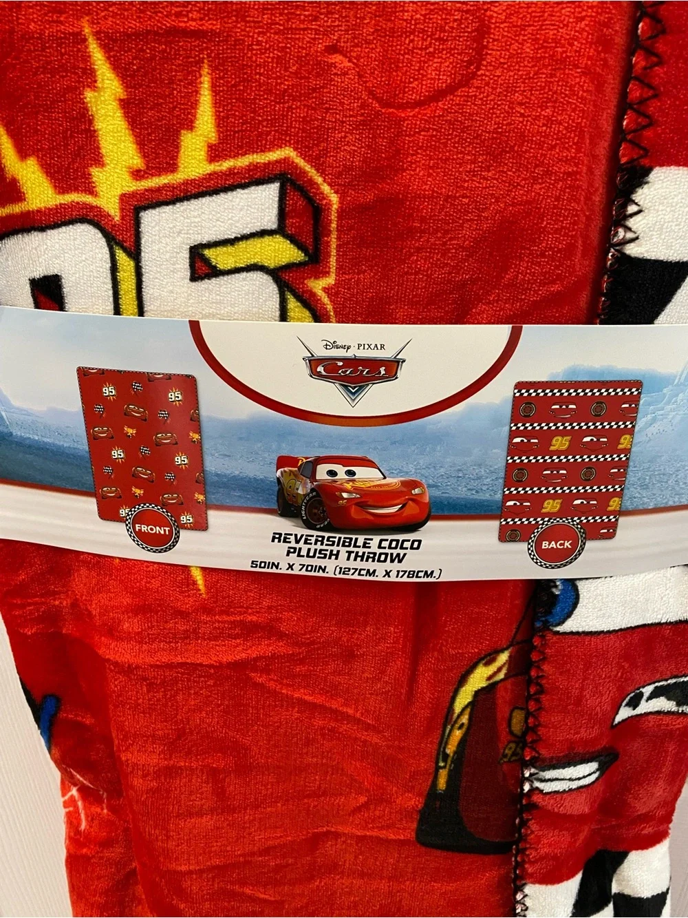 New! Disney Pixar cars lightning McQueen blanket